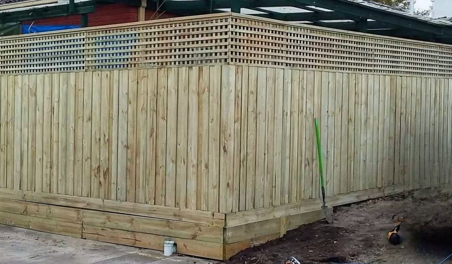 Timber boundary fence 8