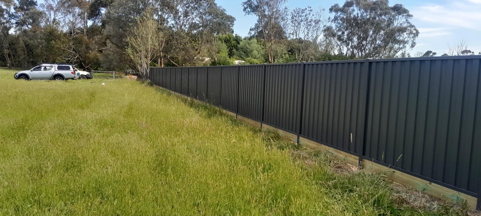 Colorbond boundary fence